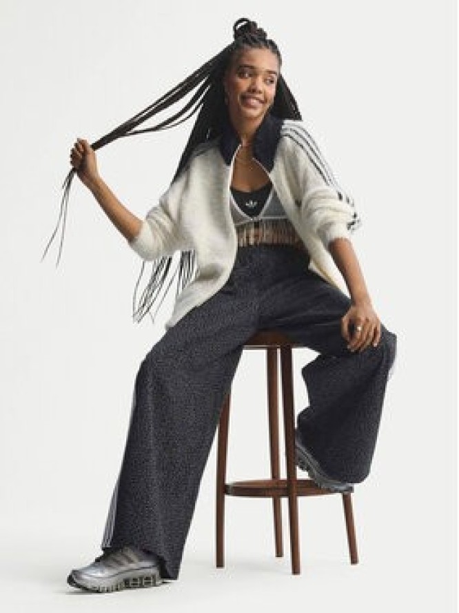 adidas Jeansy Firebird Aop KD2816 Szary Loose Fit