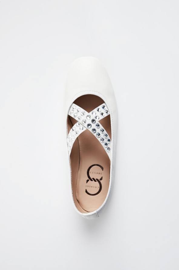 Baleriny damskie skórzane CESARE CASADEI