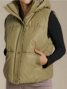 Kamizelka z kapturem - zielony