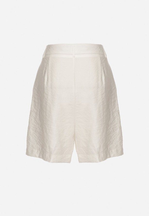 Białe Klasyczne Szorty z Wysokim Stanem Nitunea