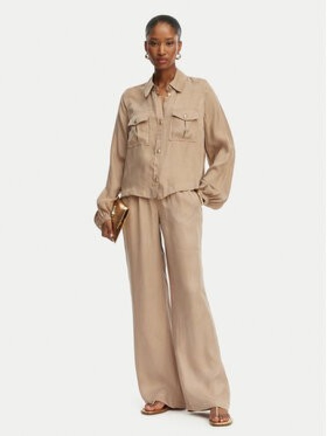 Guess Koszula W6GH22 W1789 Beżowy Regular Fit