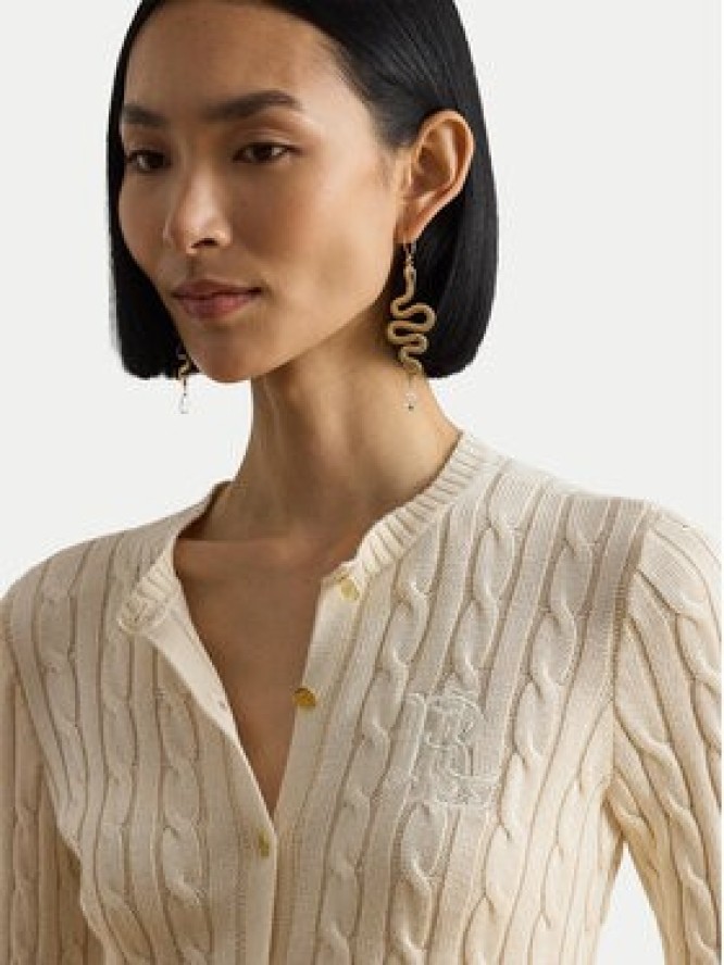 LAUREN RALPH LAUREN Kardigan 200P14040001 Kremowy Regular Fit