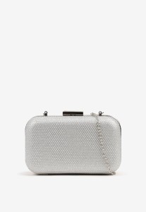 Srebrna Torebka Kopertówka Ozdobiona Brokatem Nerionea