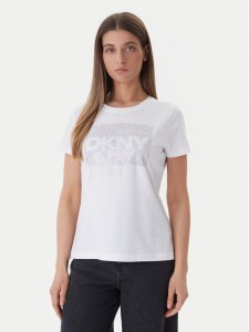 DKNY T-Shirt DJ6T1701 Biały Regular Fit