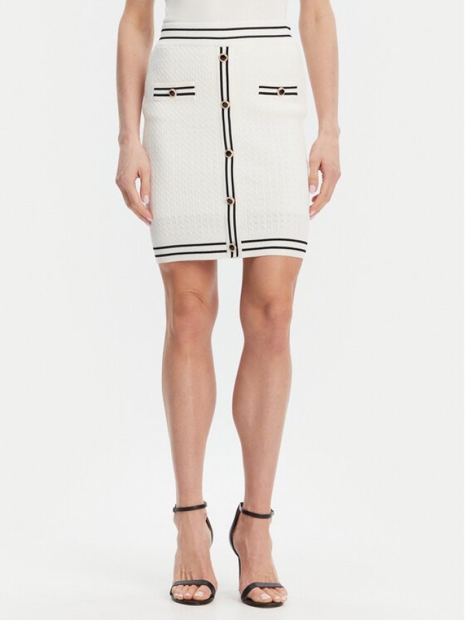 Fracomina Spódnica ołówkowa FR25SG4003K52401 Écru Slim Fit