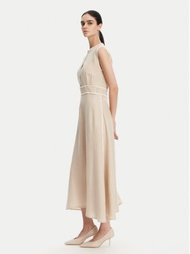 ICONA Sukienka letnia RP5LE007 Beżowy Regular Fit