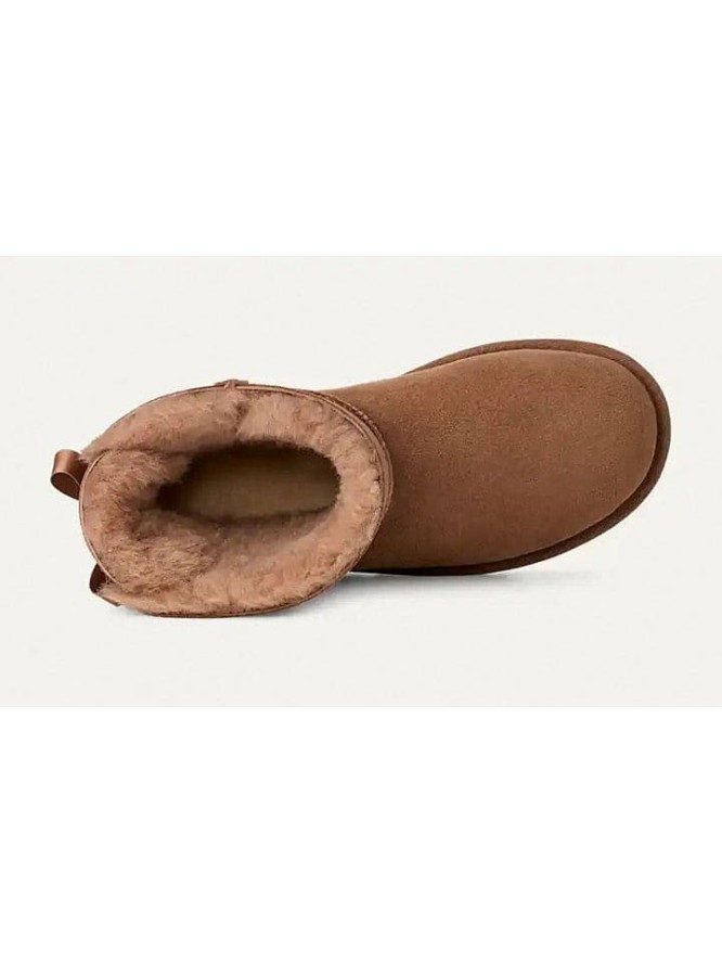 UGG Skórzane botki "Mini Bailey Bow II" w kolorze brązowym rozmiar: 40