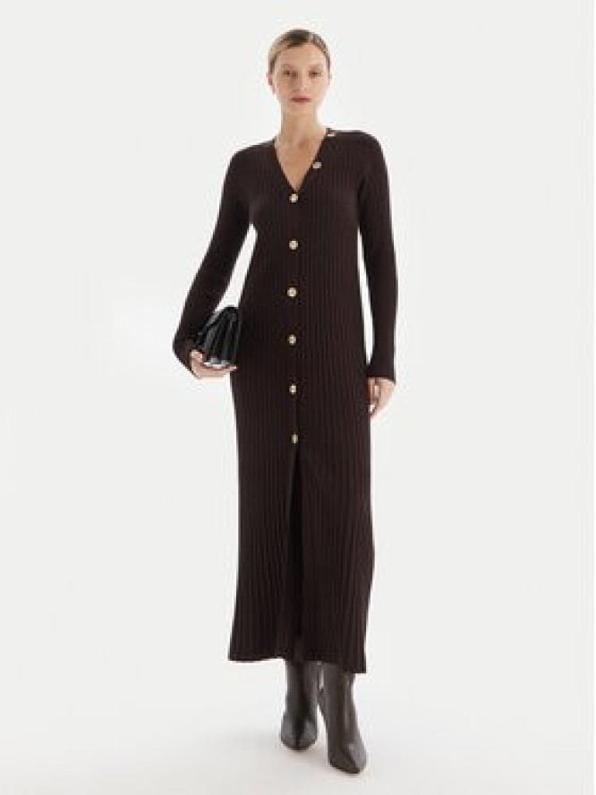 TWINSET Sukienka dzianinowa 252TT3400 Brązowy Slim Fit