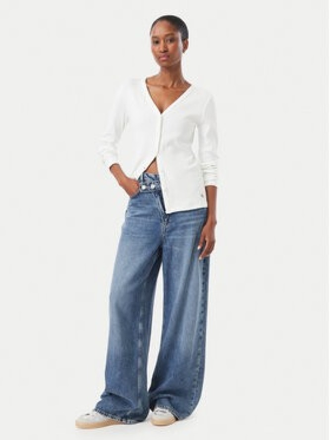 Calvin Klein Jeans Bluzka LV047G207G Biały Regular Fit