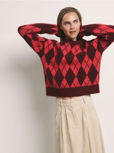 Sweter w romby - wielobarwny