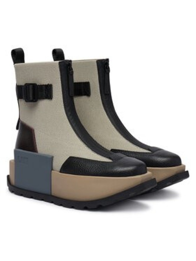 United Nude Botki Roko Bootie III 11044161165 Brązowy ciemny