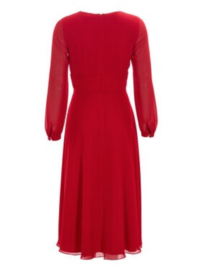 Swing Sukienka koktajlowa 5AI09000 Czerwony Regular Fit