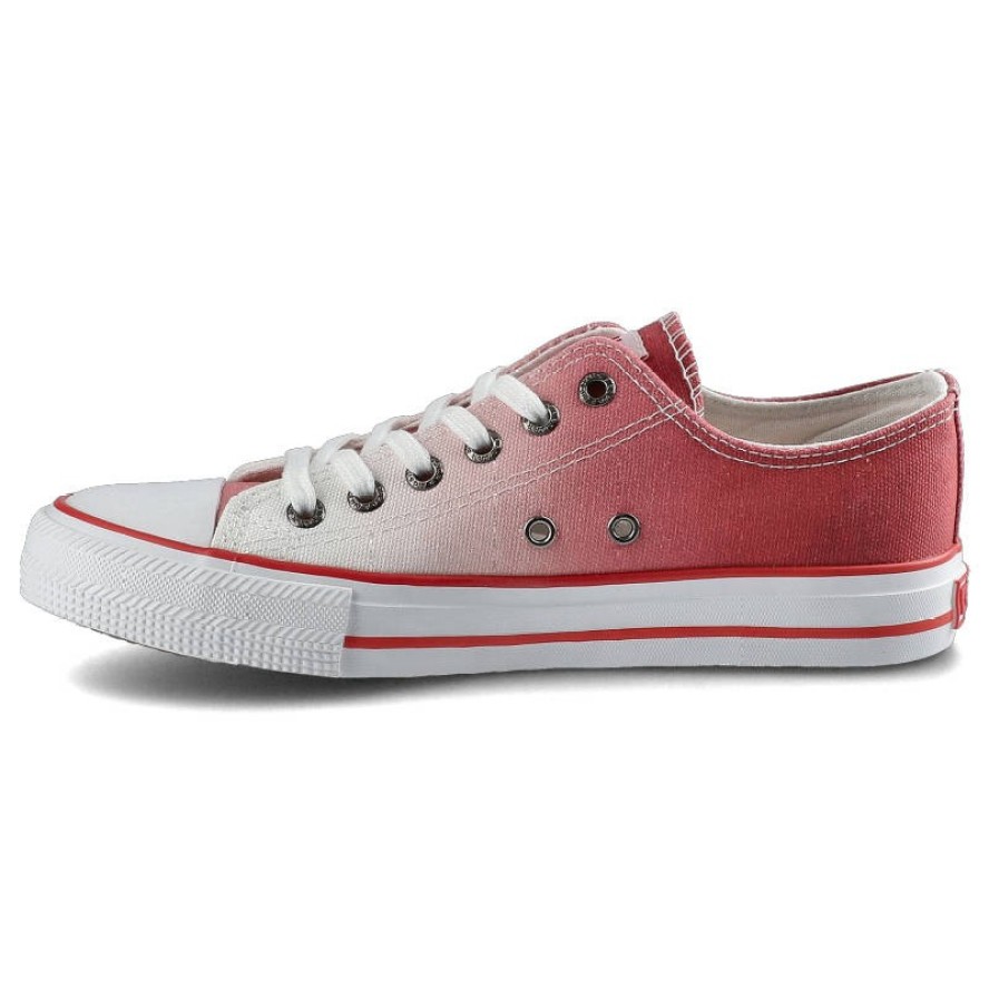 Czerwone Trampki Big Star Damskie Wygodne Obuwie