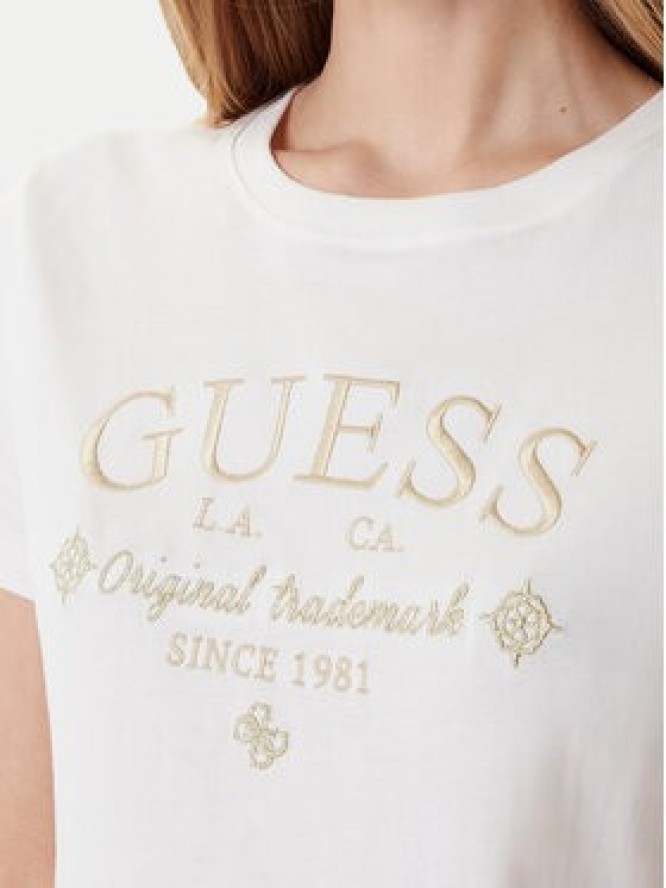 Guess T-Shirt V5YI03 I3Z14 Biały Regular Fit