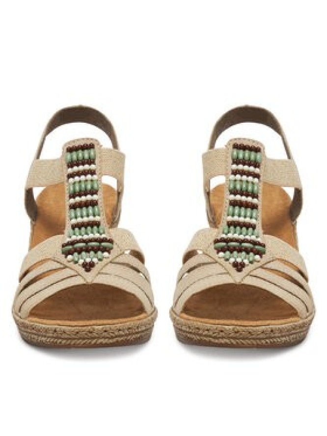 Rieker Sandały V2451-62 Beżowy