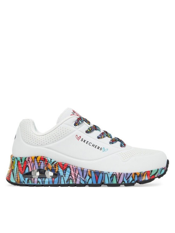 Skechers Sneakersy Skechers Uno - Ravaged Love 177918/WMLT Biały