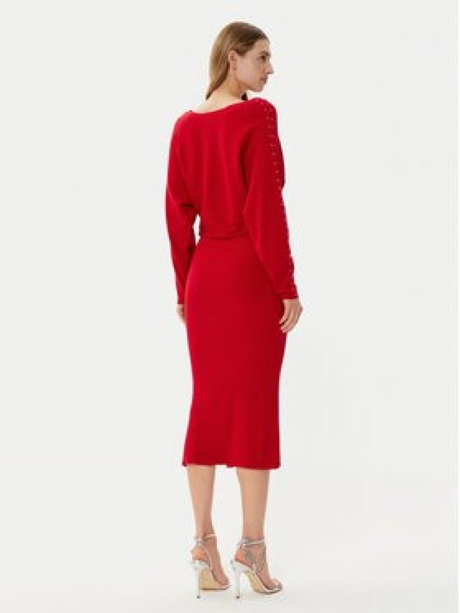 Morgan Sukienka dzianinowa 242-RMLIDO Czerwony Slim Fit