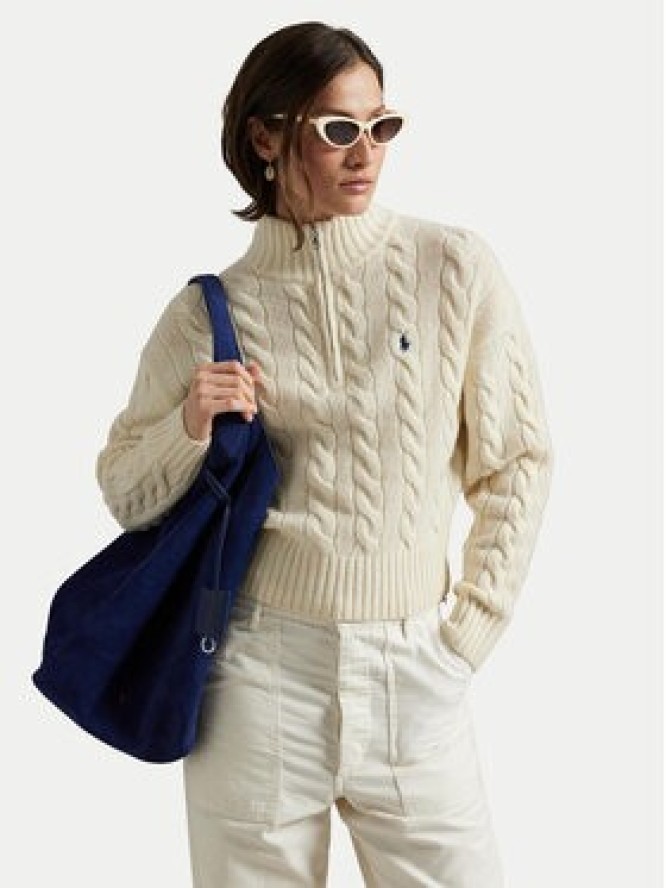 Polo Ralph Lauren Sweter 211972130003 Écru Relaxed Fit