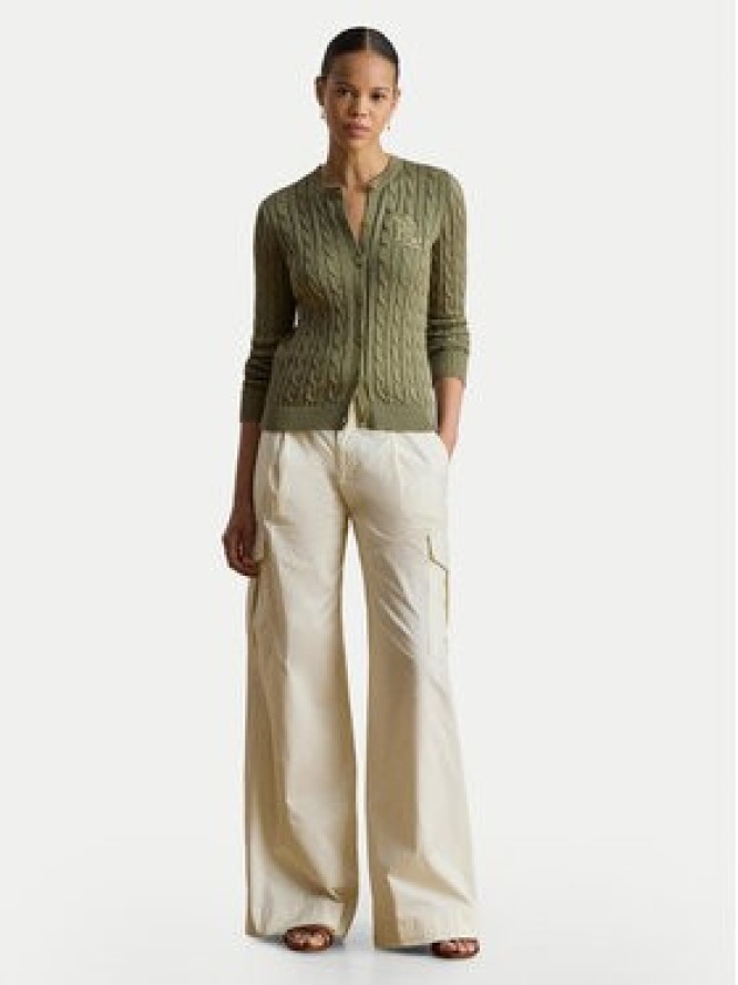 LAUREN RALPH LAUREN Kardigan Cable 200P14040500 Zielony Regular Fit