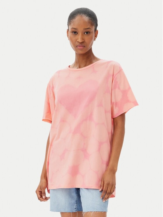 One Teaspoon T-Shirt Love Sweat 26918 Różowy Relaxed Fit