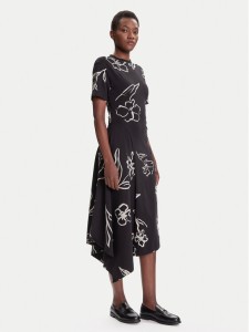 Desigual Sukienka codzienna Calma 25WWVK44 Czarny Regular Fit