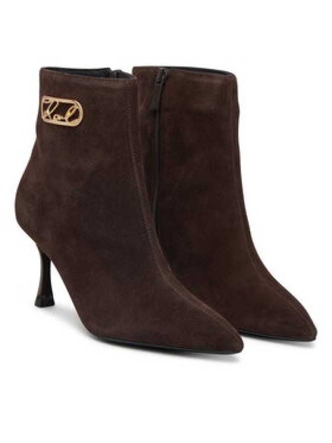 KARL LAGERFELD Botki Sienna KL32747 Brązowy ciemny