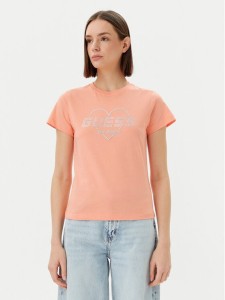 Guess T-Shirt V5GI10 K9RM1 Pomarańczowy Regular Fit