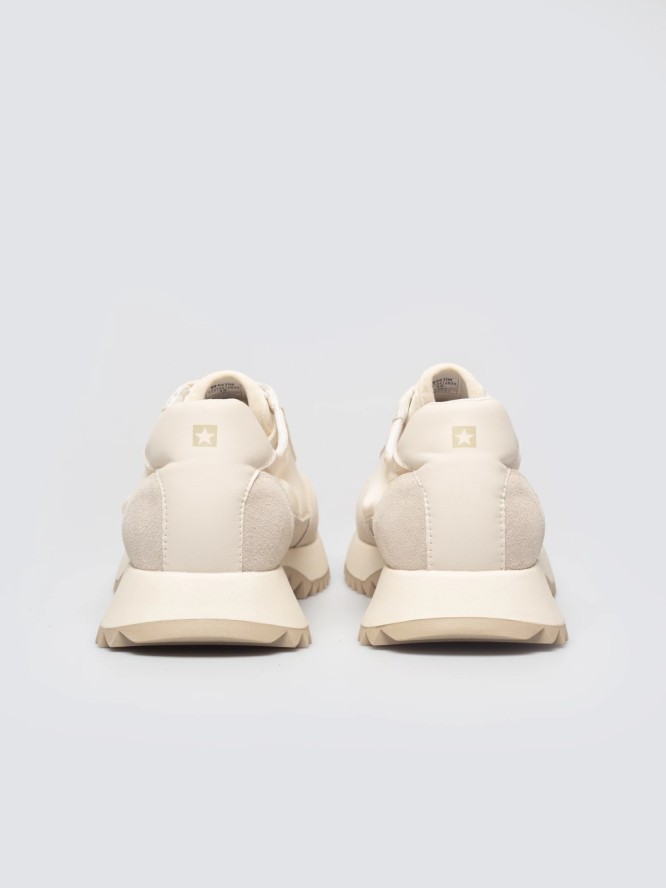 sneakersy damskie z zamszowymi wstawkami beżowe tt274512 801