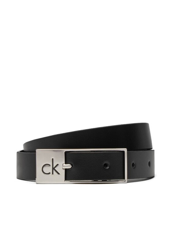 Calvin Klein Pasek Damski Ck Cut Square Buckle 2.0 K60K613155 Czarny