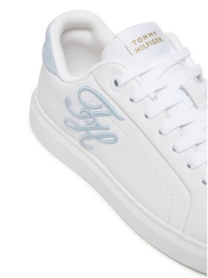 Tommy Hilfiger Sneakersy Th Icon Court Script FW0FW09363 Biały