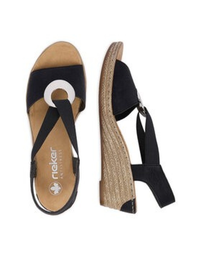 Rieker Sandały CEO-624H6-00 Czarny