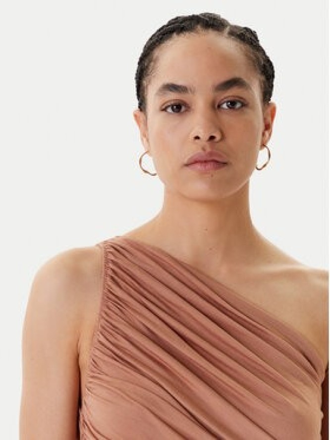 NORMA KAMALI Sukienka koktajlowa ST1253MD288833 Beżowy Slim Fit