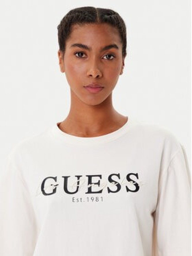 Guess T-Shirt V5YI02 I3Z14 Beżowy Boxy Fit