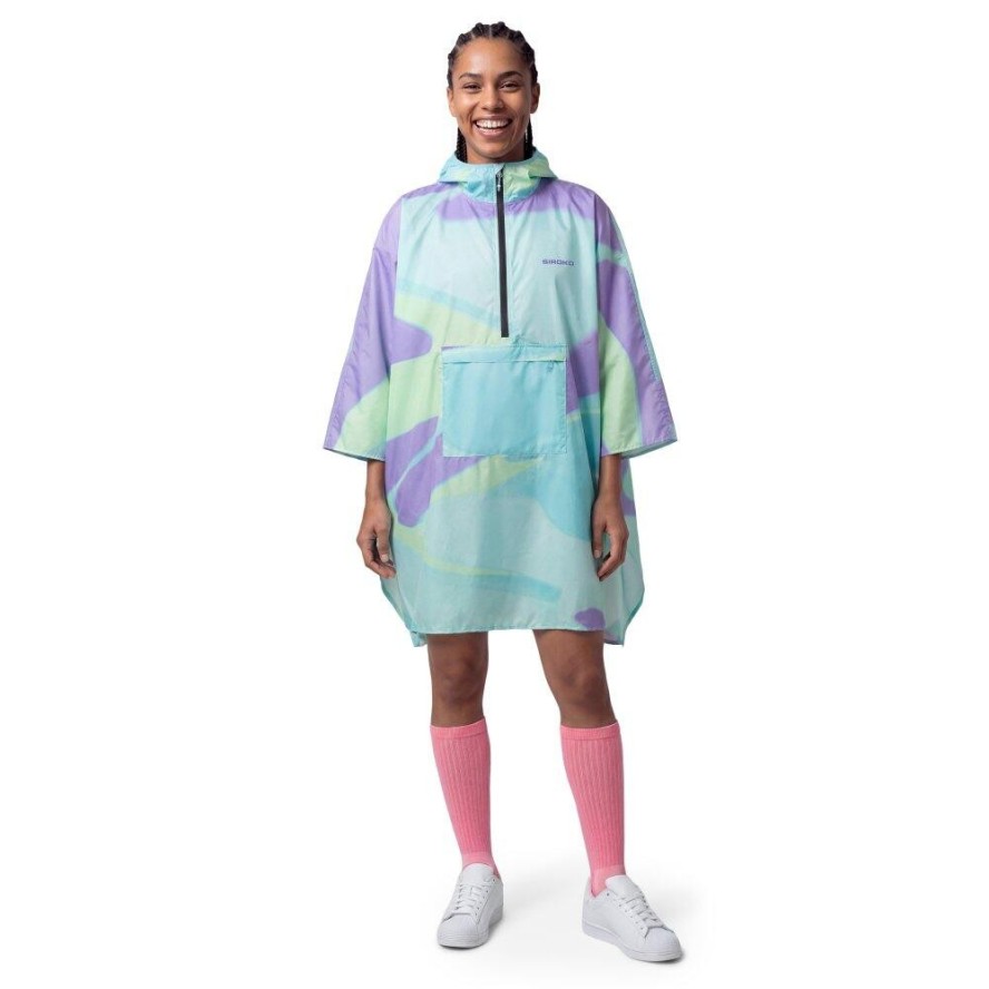 Nieprzemakalne poncho Boombastic Siroko BBC Rave Green-W