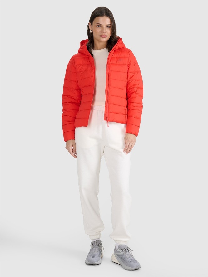 4F Kurtka puchowa z wypełnieniem syntetycznym damska - czerwona S