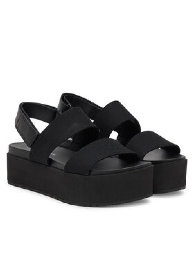 Calvin Klein Jeans Sandały Flatform Sandal Sling In YW0YW01788 Czarny