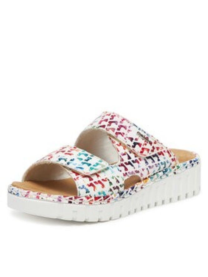 Rieker Klapki V1392-90 Biały