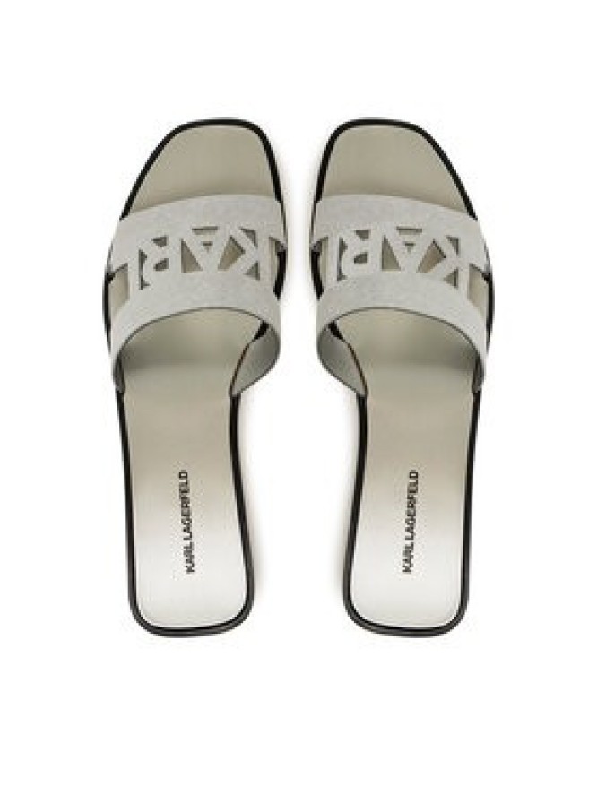 KARL LAGERFELD Klapki Skoot II KL80402 Srebrny