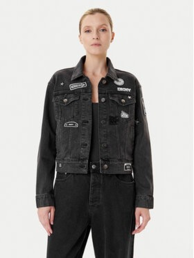 DKNY Kurtka jeansowa P5GCYC72 Szary Regular Fit