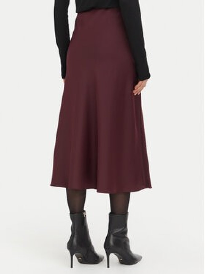 Guess Spódnica midi W6BD25 W4250 Bordowy Regular Fit