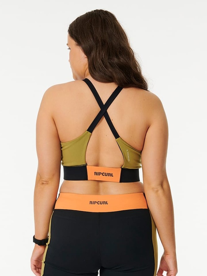 Rip Curl Top sportowy "RSS Valley" ze wzorem rozmiar: M