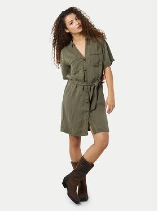 Noisy May Sukienka koszulowa Nera 27033063 Zielony Relaxed Fit