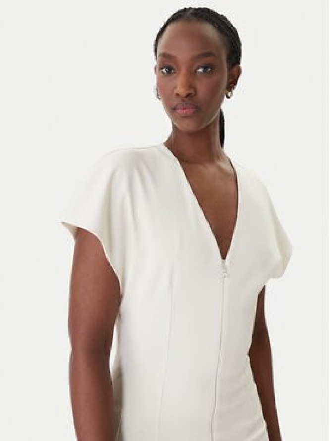Patrizia Pepe Sukienka koktajlowa 8A1663/A6F5-W409 Écru Regular Fit