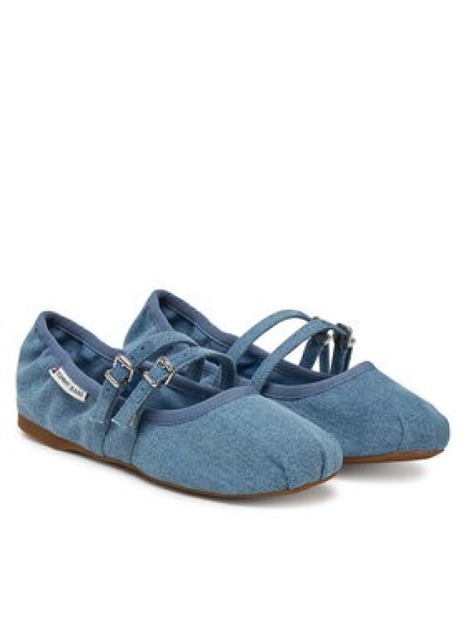 Tommy Jeans Baleriny Ballerina Denim EN0EN02782 Niebieski