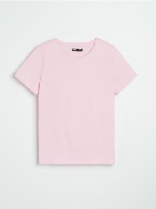 Bawełniana koszulka basic - różowy