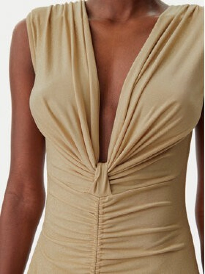 Rinascimento Sukienka wieczorowa CFC0122483003 Złoty Regular Fit