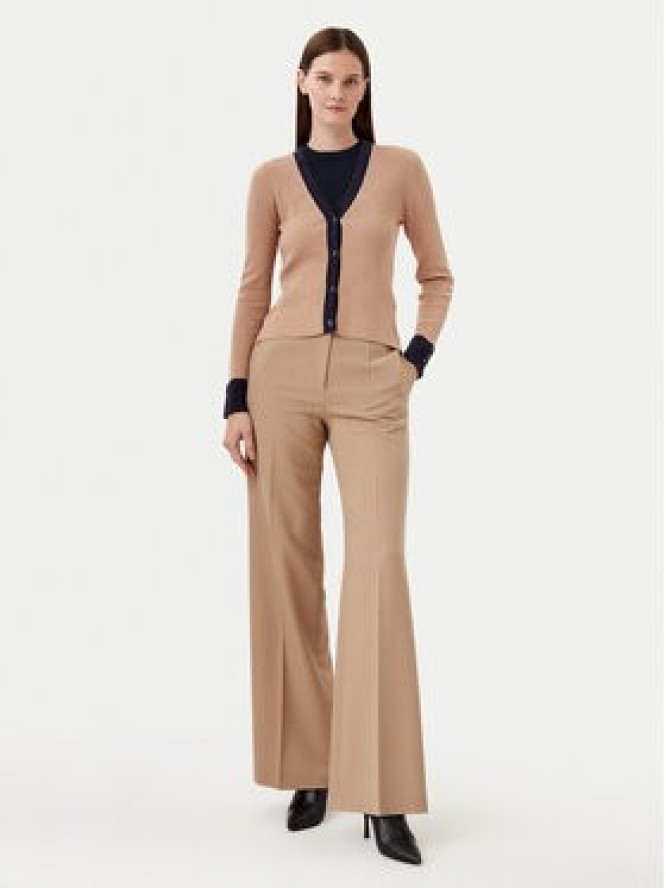 Motivi Kardigan M4376000732N Beżowy Slim Fit