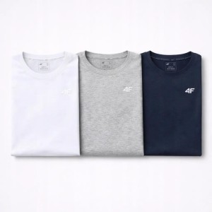 KOMPLET KOSZULEK DAMSKICH 4F ZESTAW 3 SZTUK T-SHIRTÓW M F3306 SS26