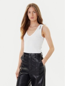 KARL LAGERFELD Top A3W17005 Biały Slim Fit