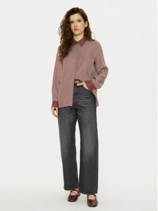 Tommy Hilfiger Koszula WW0WW44036 Bordowy Relaxed Fit